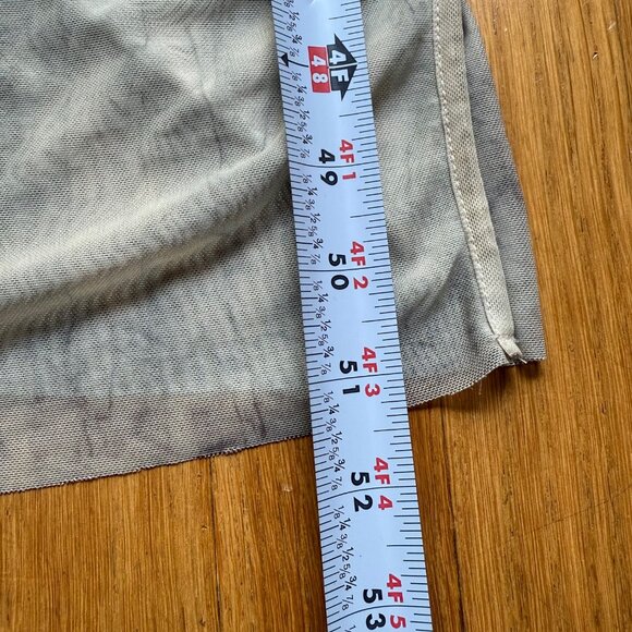 Zara Size M Beige & Gray Tie Dye Printed Tulle Ruched One Shoulder Maxi Dress - Picture 16 of 16